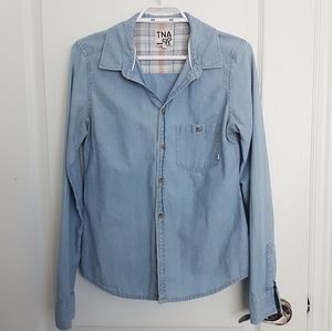 ARITZIA TNA Denim Chambray shirt Large